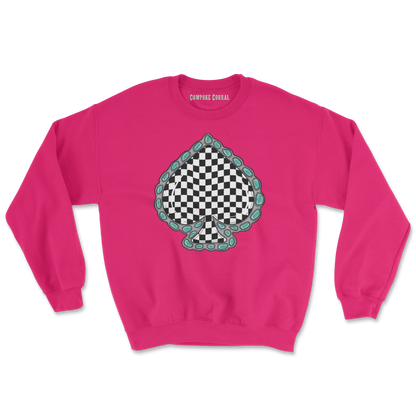 CHECKERED SPADE CREWNECK SWEATSHIRT