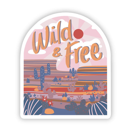 Western "Wild & Free" Sticker