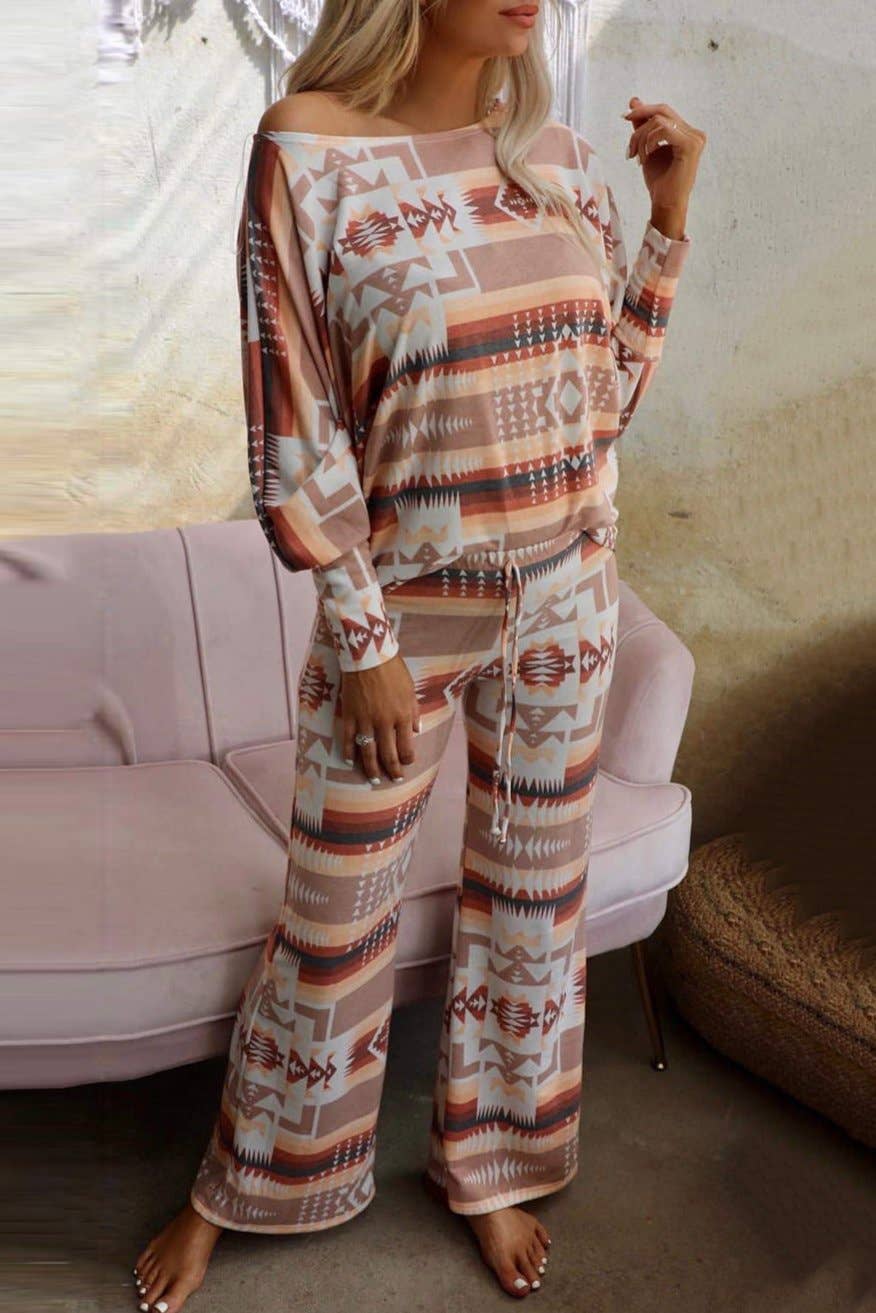 Aztec Pullover and Pants Lounge Set