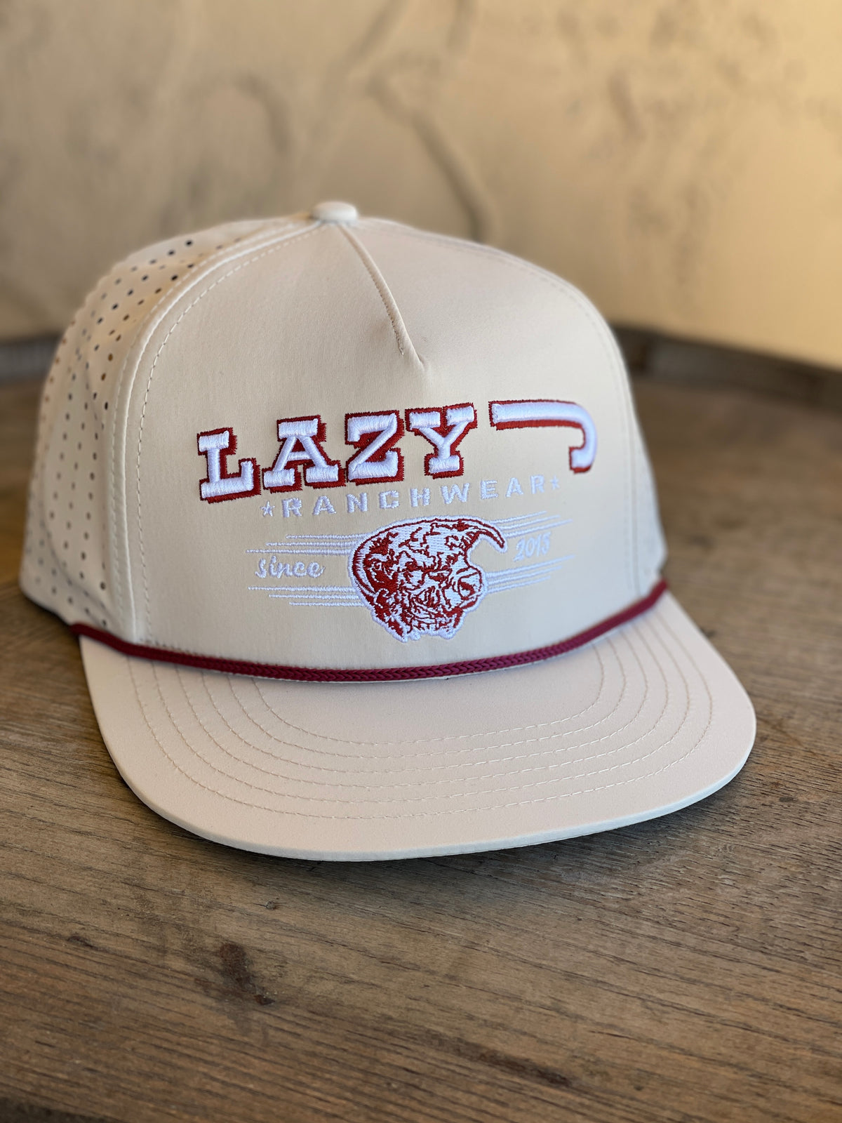 Lazy J Ranch Beige Iconic Breed Performance Rope Trucker Hat