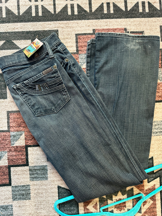 7 For All Mankind Blinged Bootcut SIZE 29x33