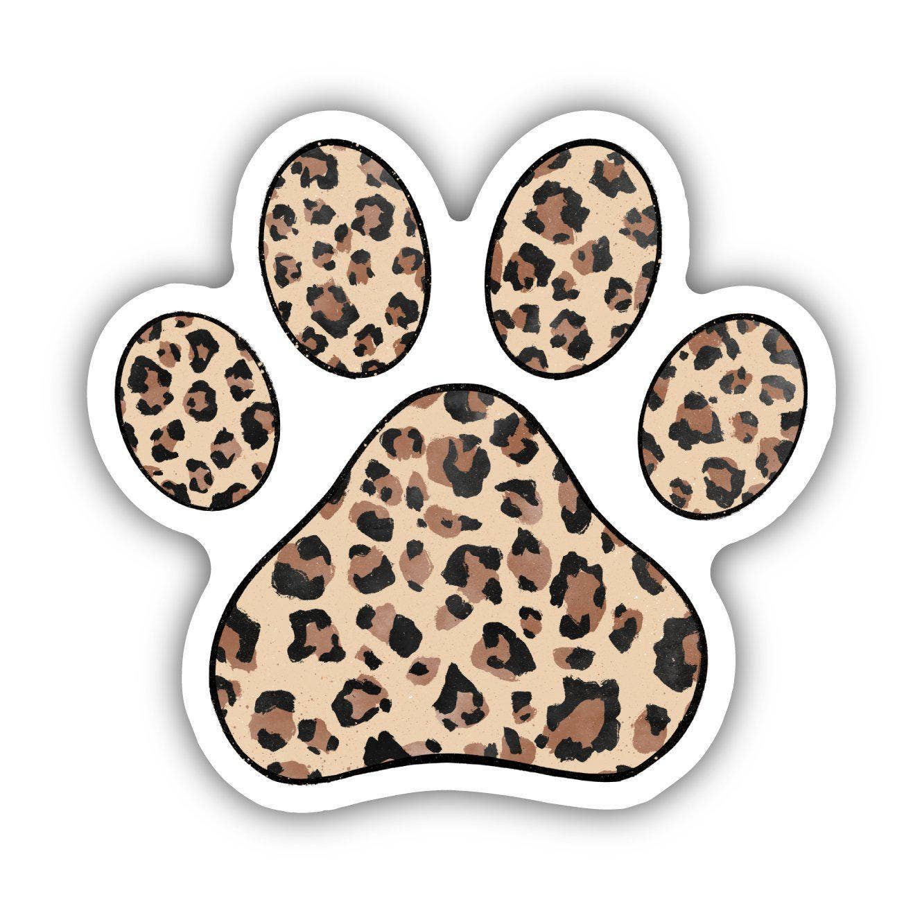 Leopard Paw Print Sticker