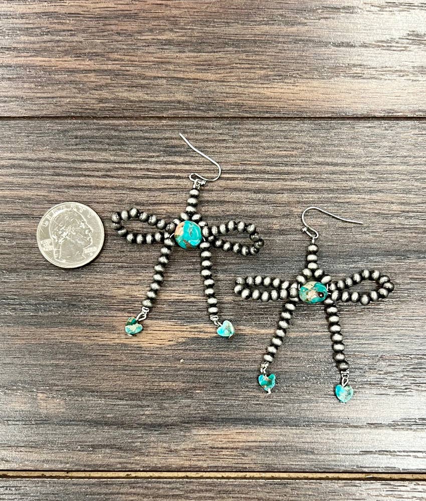 Turquoise Ribbon Earrings