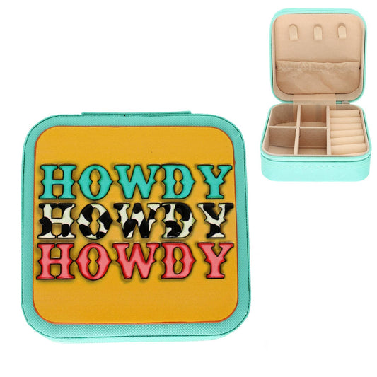 Western Howdy Leather Jewelry Box