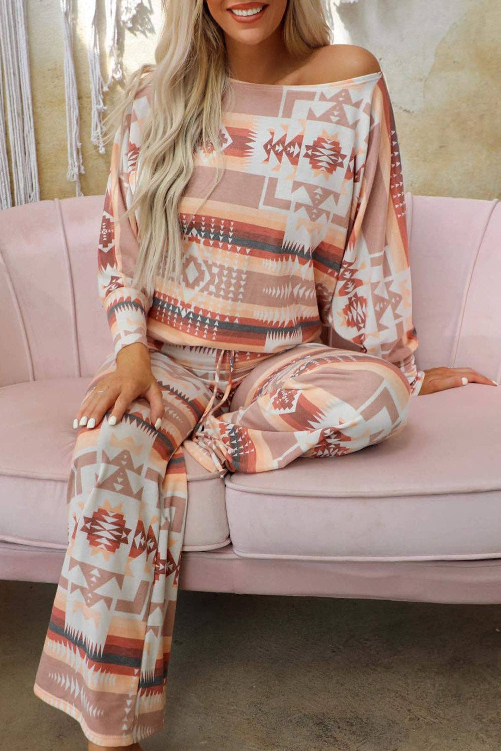 Aztec Pullover and Pants Lounge Set