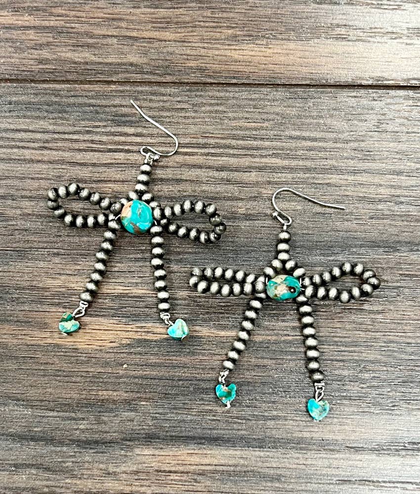 Turquoise Ribbon Earrings