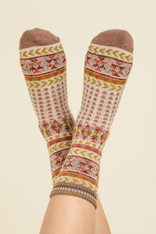 Geometric Crew Socks