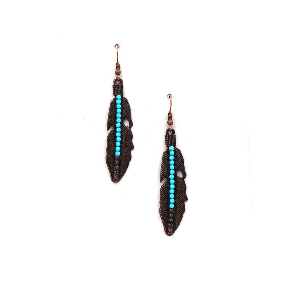 Feathered Dangle Earrings