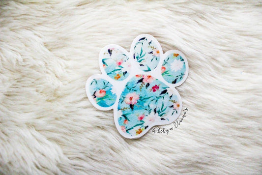 Floral Paw - Sticker